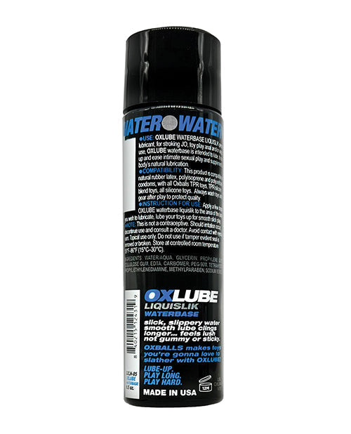 Ox Balls OXLube Liquislik Waterbase - 8.5 oz