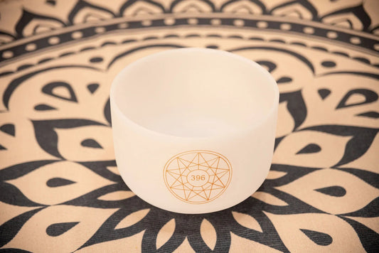 10" Solfeggio Crystal Singing Bowl, Ut 396 Hz, Note G4