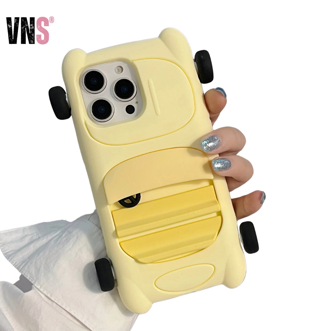 Cute Cartoon 3D Sports Car Model Phone Case for IPhone 16 15 14 13 Pro Max Plus Shockproof Silicone Soft High Quality Back Cover