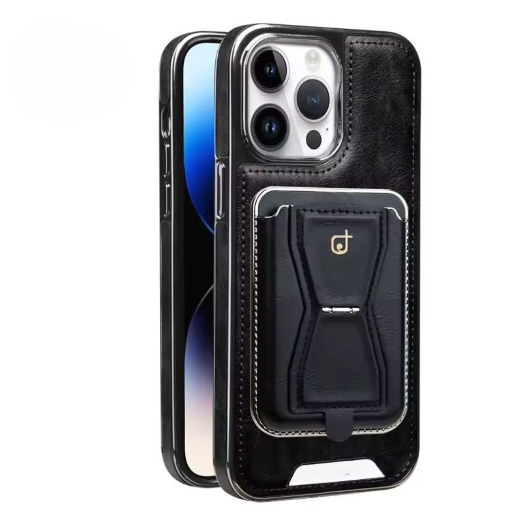Luxury Leather Phone Case with Wallet and Removable Magnetic Card Holder for Iphone 16 15 14 13 12 Pro Max Plus