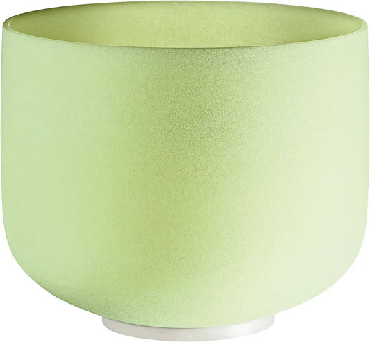 10" Emerald Crystal Singing Bowl, Note F4, Heart Chakra