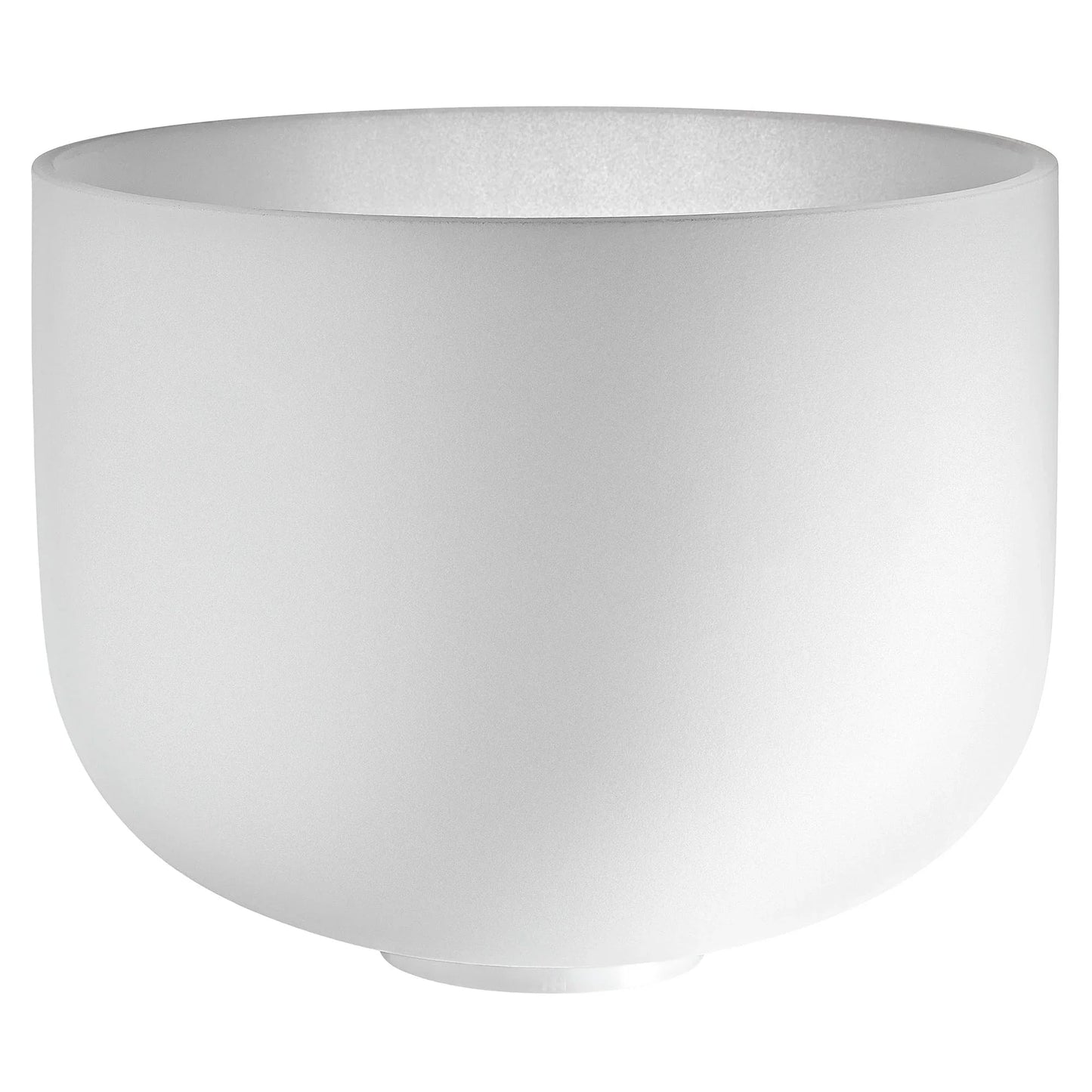 12" White-Frosted Crystal Singing Bowl, Note F3, Heart Chakra