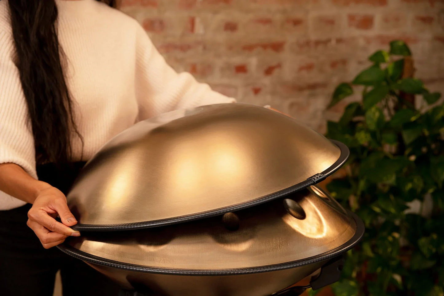 Sensory Handpan, D Kurd, 9 Notes, Vintage Gold
