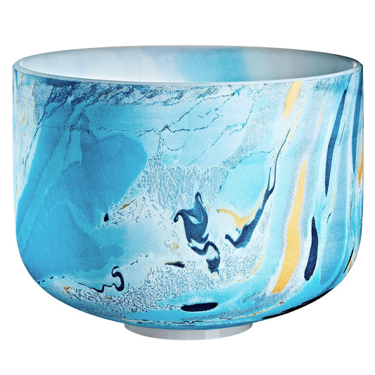 10" Marble Crystal Singing Bowl, A4, Brow Chakra, 432 Hz