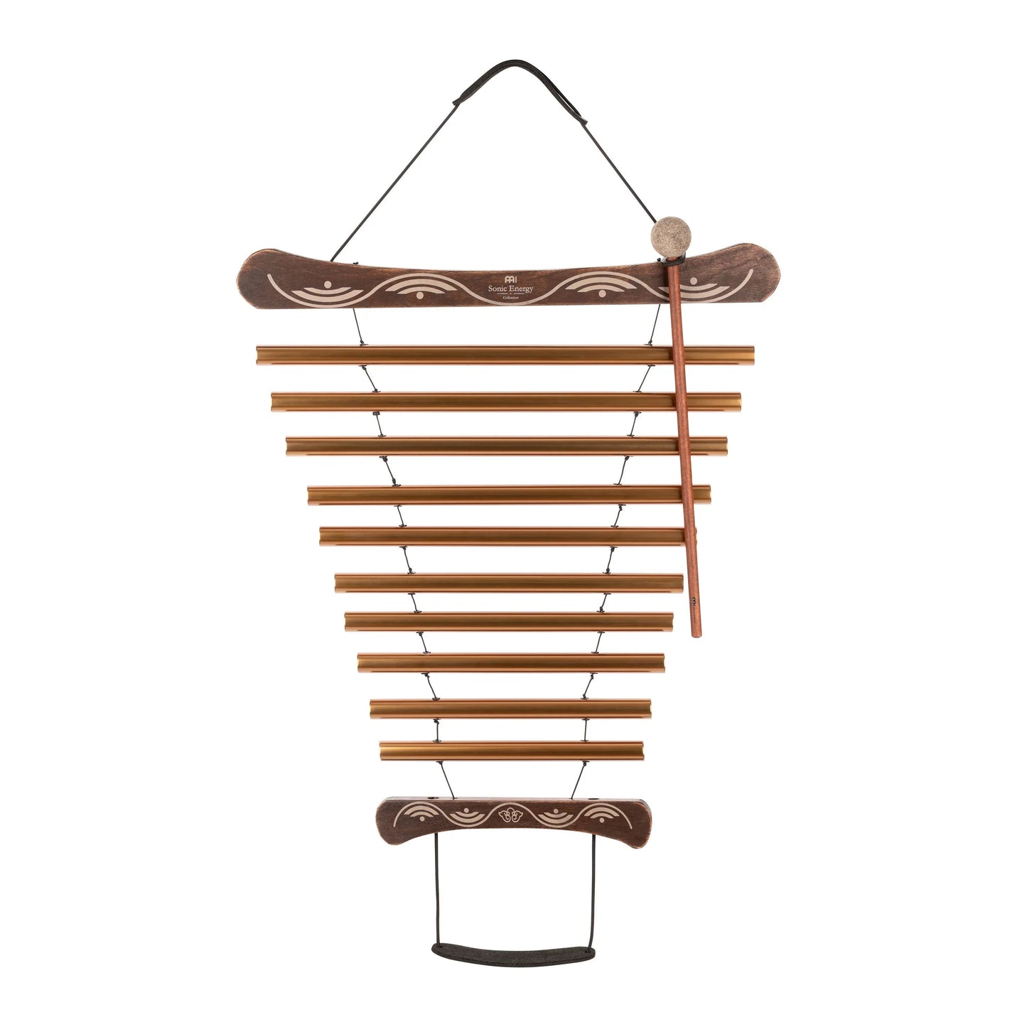 35" Meditation Flow Chime, 440 Hz, 10 Notes, D Major, Bronze