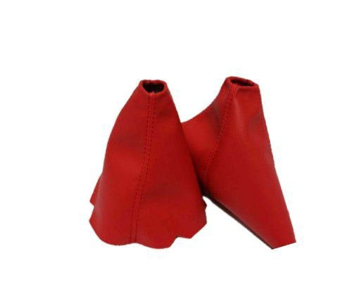 For Chevy Corvette C6 2005-2013 Torch Red Leather Manual Handbrake & Shift Boot Cover