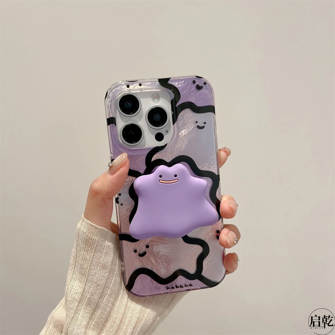 For Samsung Galaxy S21 FE S22 Plus S23 S24 Ultra A50 A31 A21S A51 A20S Ghost Grip Tok Holder Lustre Lining Hard High Phone Case