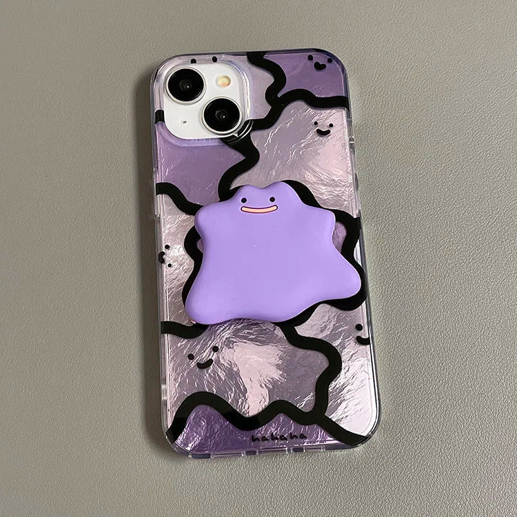 For Samsung Galaxy S21 FE S22 Plus S23 S24 Ultra A50 A31 A21S A51 A20S Ghost Grip Tok Holder Lustre Lining Hard High Phone Case