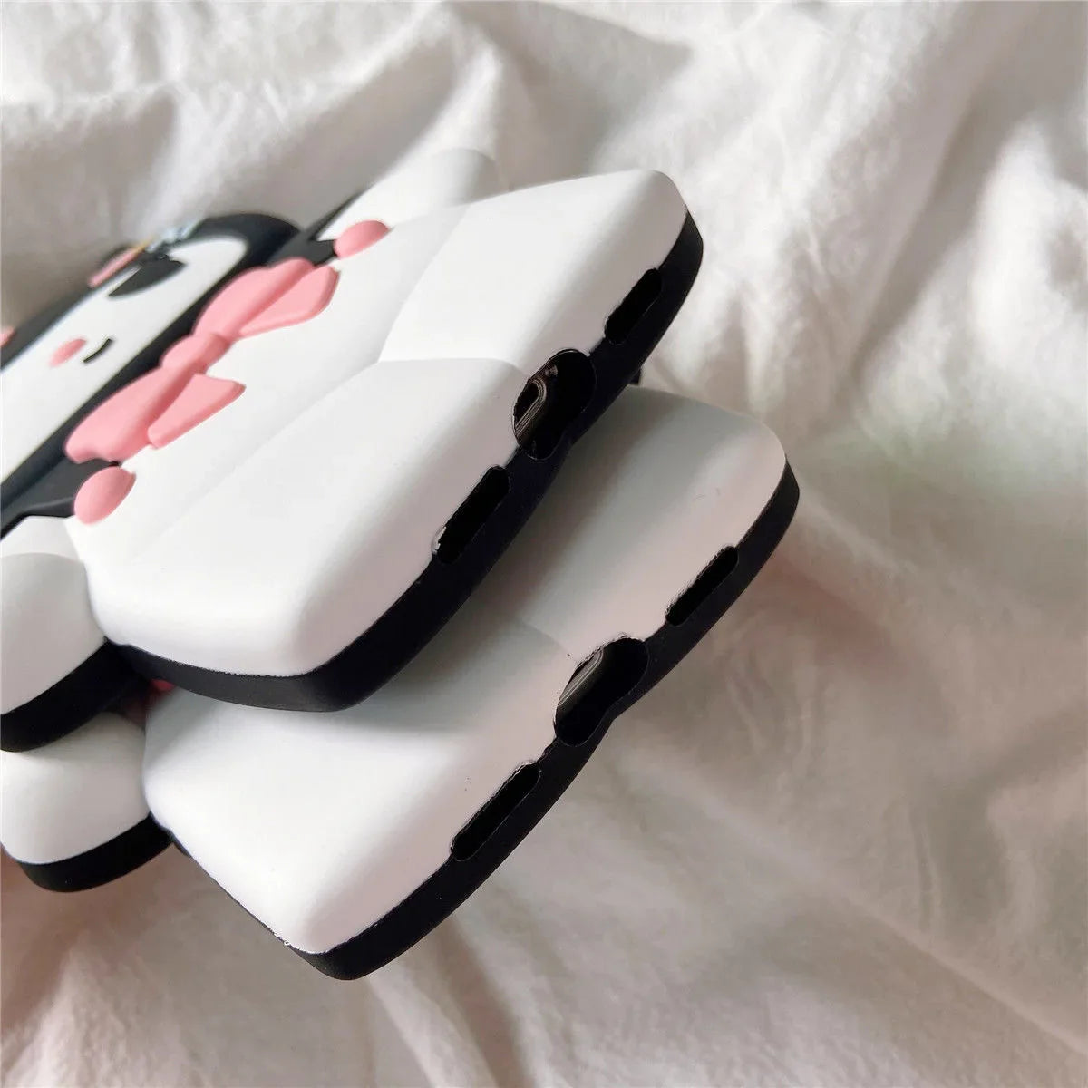 For iPhone 15 Plus 14 Pro Max 12 11 13 Pro X XS XR 12 Max 3D Family Cartoon Silicon Soft Phone Case