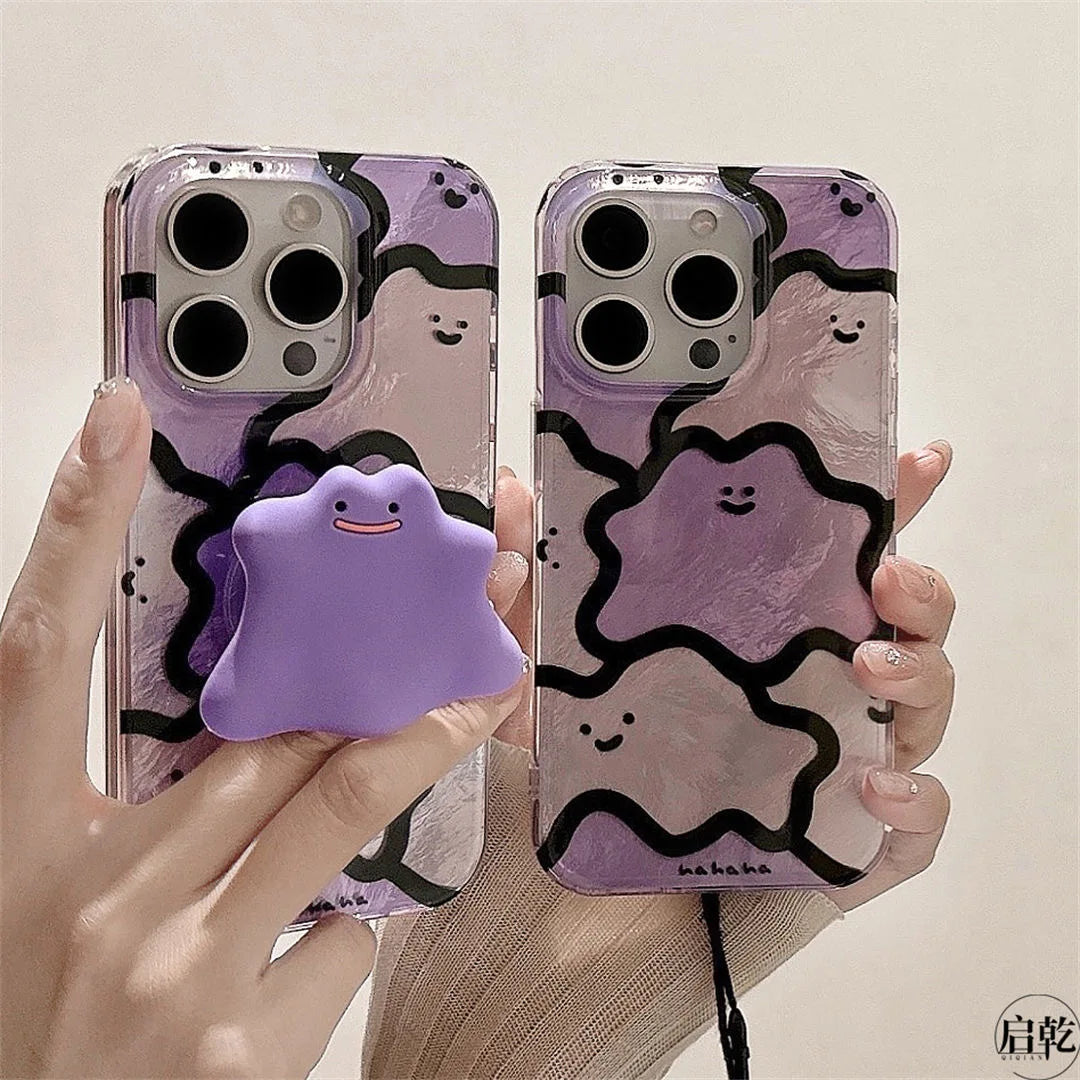 For Samsung Galaxy S21 FE S22 Plus S23 S24 Ultra A50 A31 A21S A51 A20S Ghost Grip Tok Holder Lustre Lining Hard High Phone Case