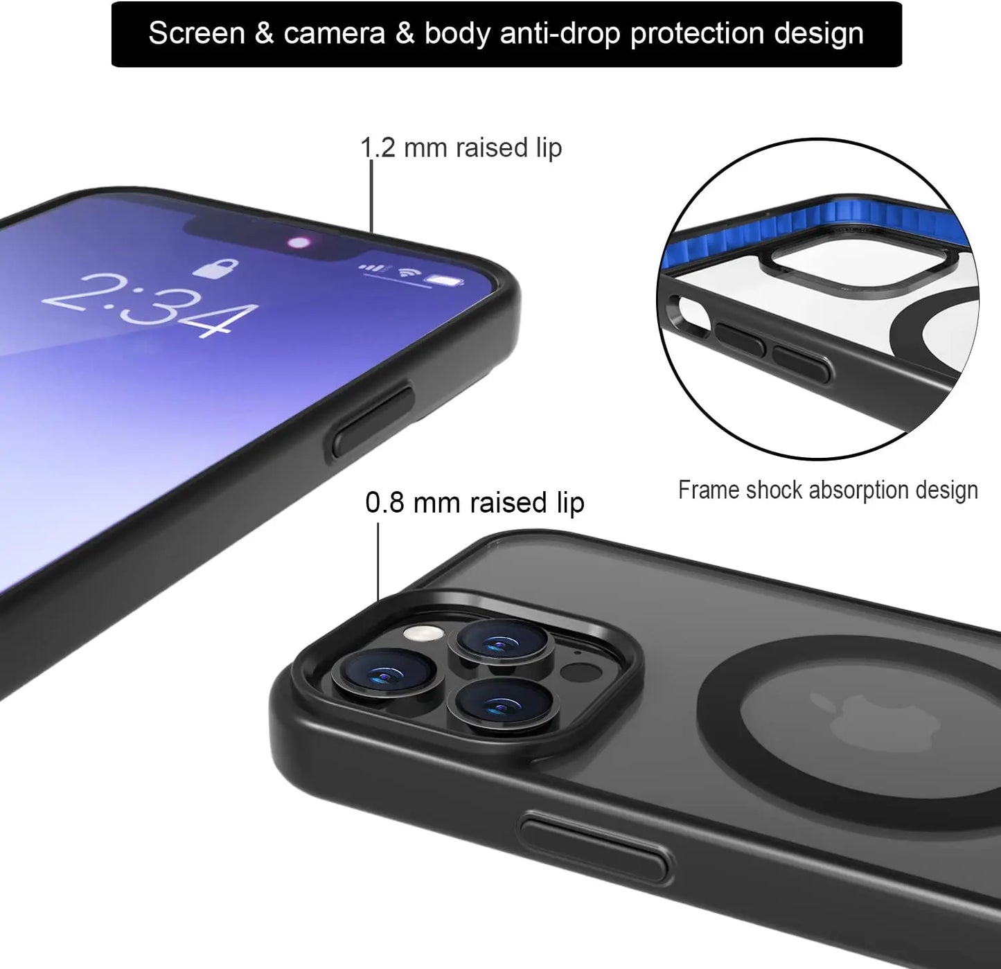 Magnetic Mobile Phone Case with Stand for iPhone 16 14 Plus 15 13 Pro Max 12 11 Cases Protective Apple Cover with Kickstand