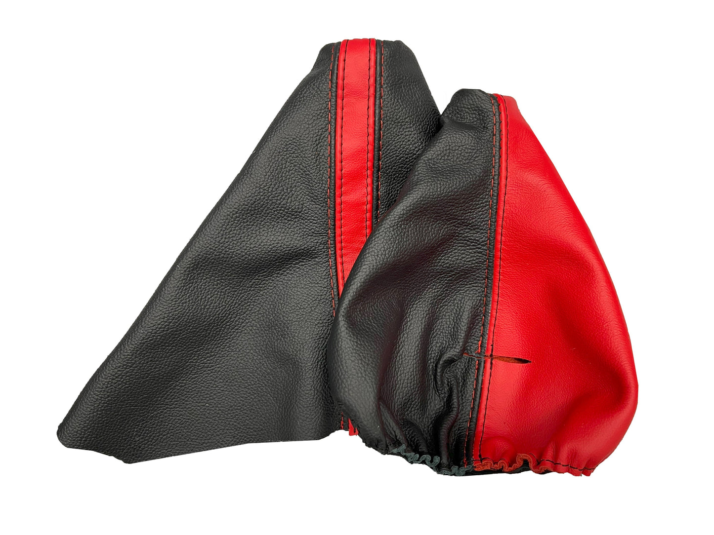 Black & Torch Red Leather Interior Piece Cover Set AUTOMATIC Transmission For 1997-2004 Chevy Corvette C5