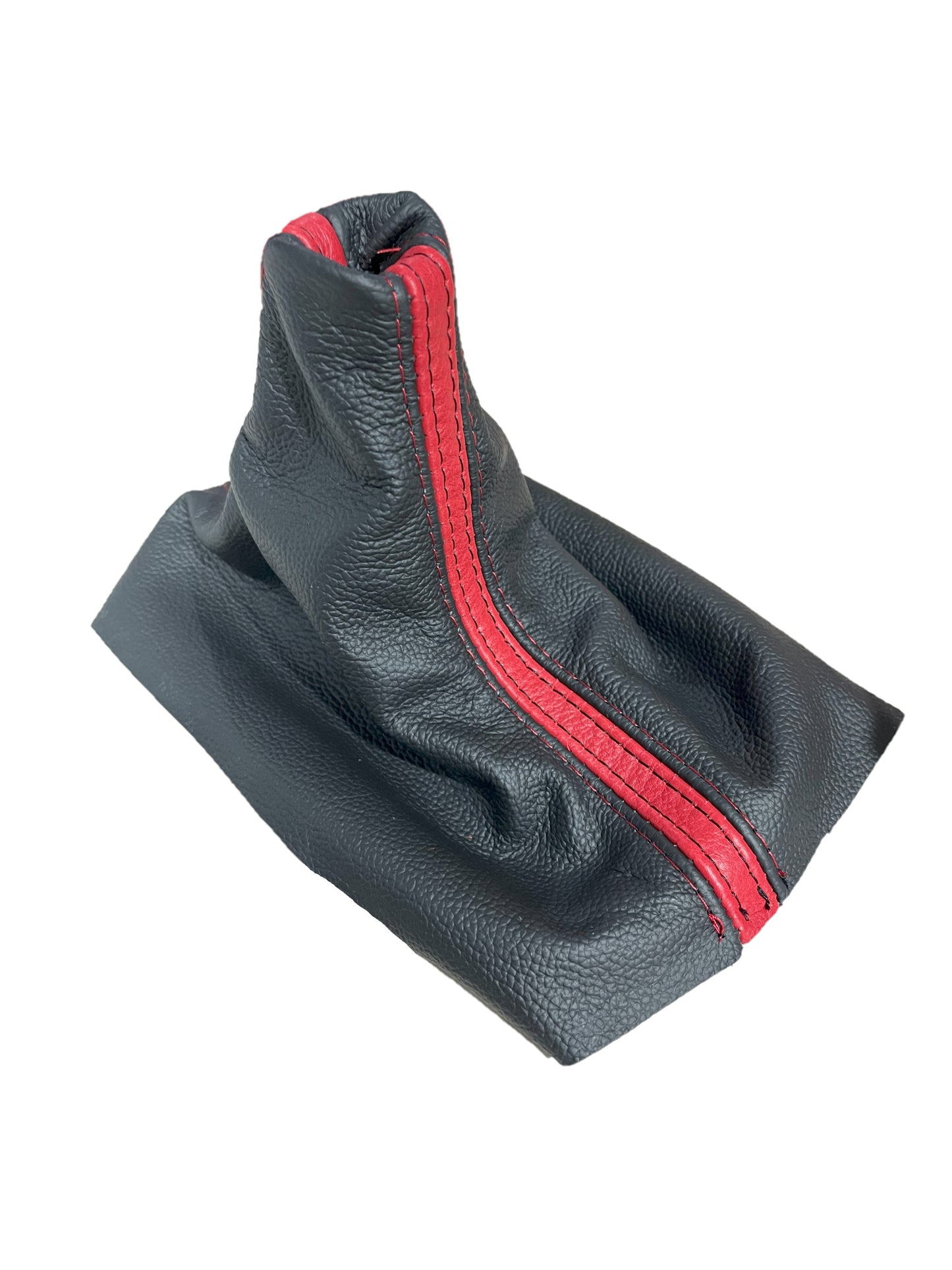2005-2009 FORD MUSTANG GT Red & Black Leather Manual Shift Boot Cover