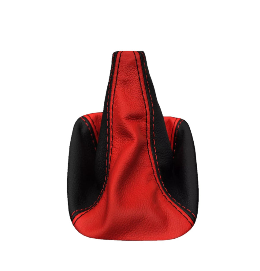 Leather Shift Boot Cover In Torch Red & Black For Chevy Camaro Trans AM Firebird 1996 1997 1998 1999 2000 2001 2002